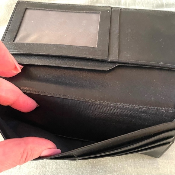 Bally Vintage Bifold Brown Leather Credit Cardholder/Checkbook Mens Wallet - Picture 6 of 7